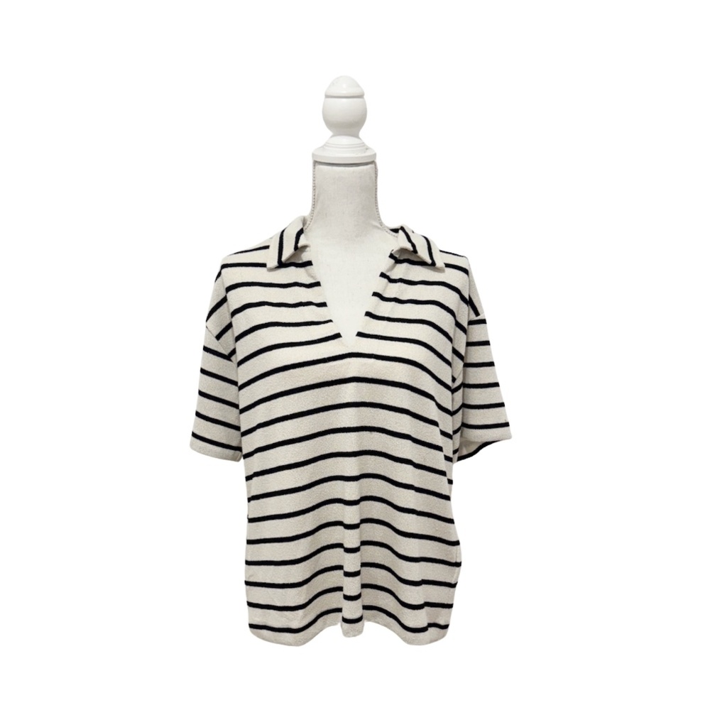Striped V Neck T-shirt